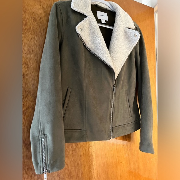 Women’s Faux suede Jacket with Sherpa lining - Picture 2 of 5